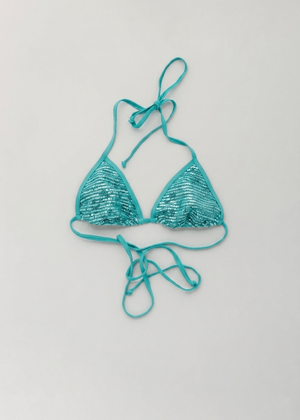 Makai Turquoise Triangle Bikini Top