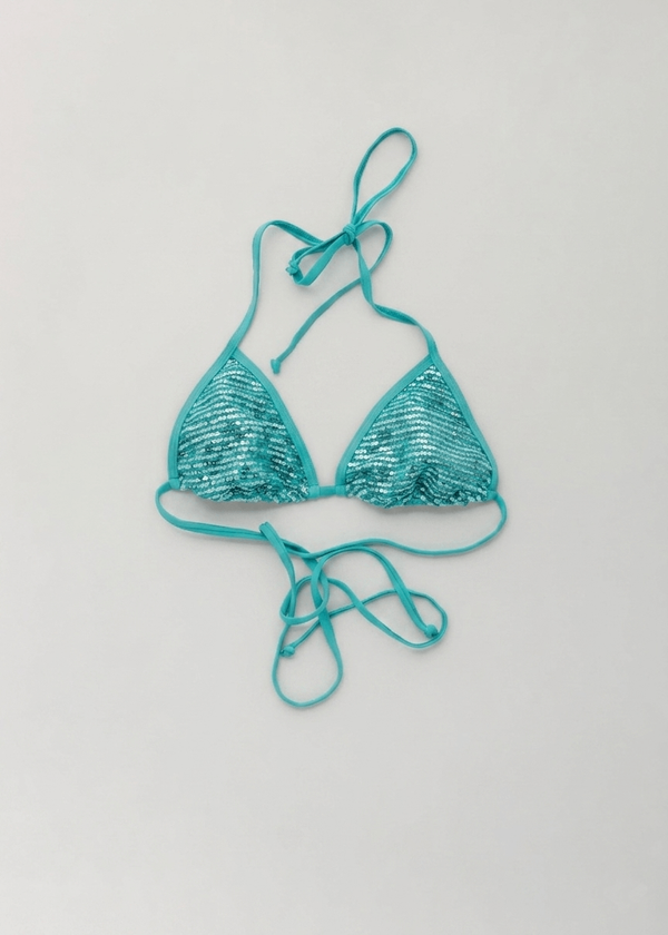 Makai Turquoise Triangle Bikini Top