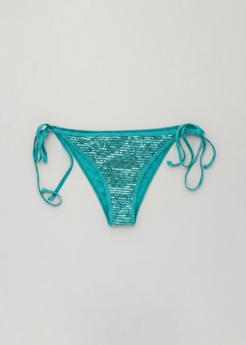 Makai Turquoise Tie-Side Bikini Bottom