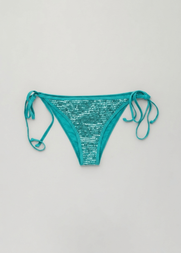 Makai Turquoise Tie-Side Bikini Bottom