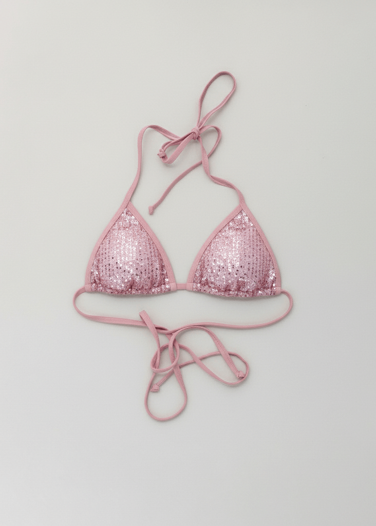 Makai Pink Triangle Bikini Top