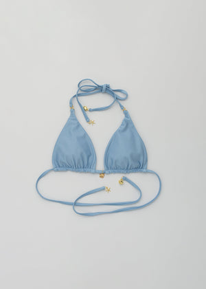 Moana Blue Triangle Bikini Top