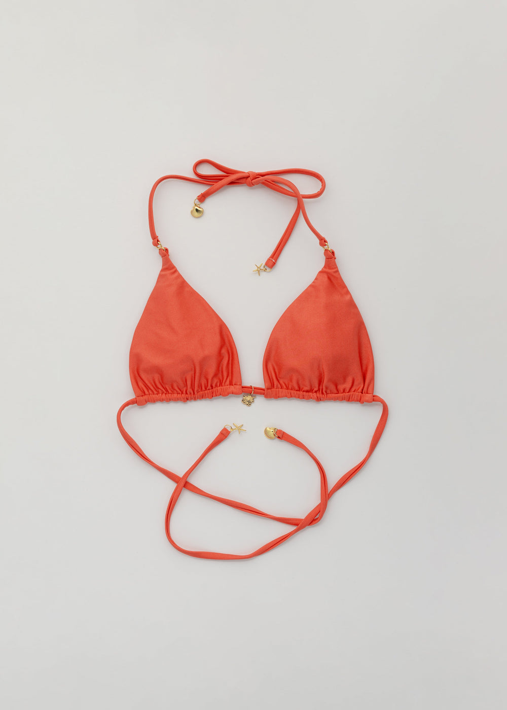 Moana Light Coral Triangle Bikini Top